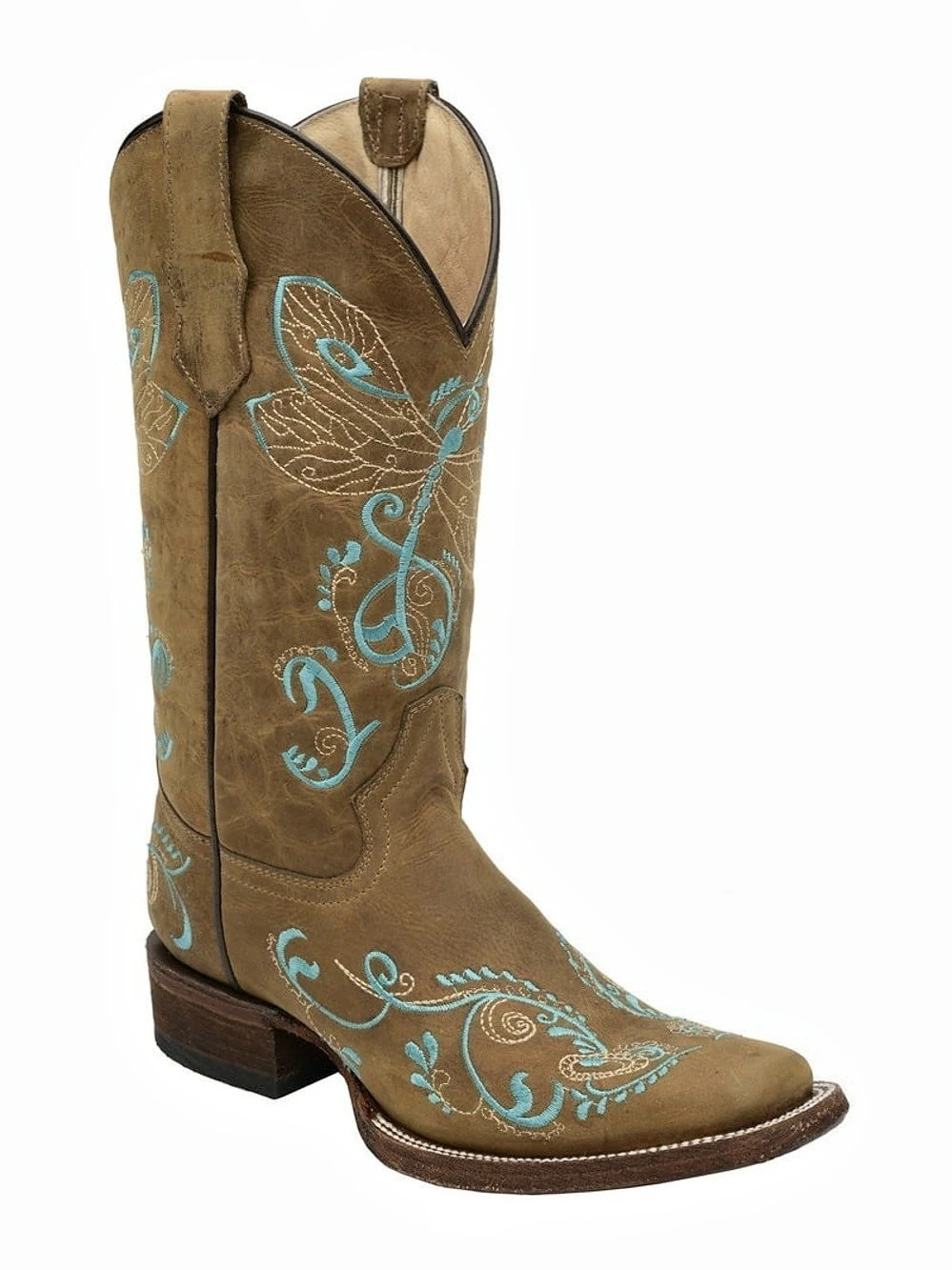 Corral Circle G Dragonfly Embroidered Western Boots sz 8.5